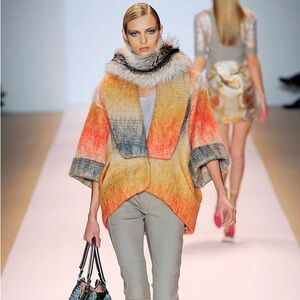 Matthew Williamson Fall 2009 Runway Multicolored Mohair Blend Jacket, UK Sz 6